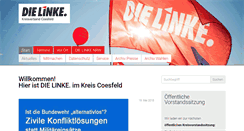 Desktop Screenshot of die-linke-kreiscoesfeld.de